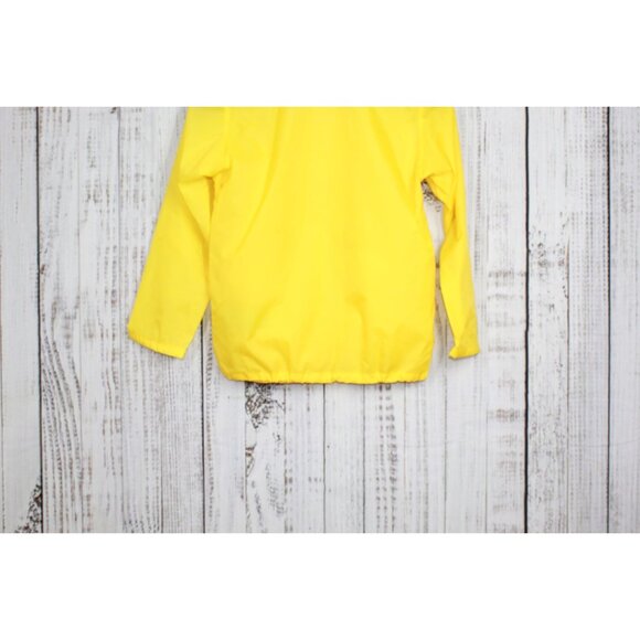 Vtg LL Bean Aspen Anorak Foldable Hiking Backpacking Yellow Rain Coat Jacket M - Picture 8 of 13